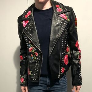 faux leather jacket